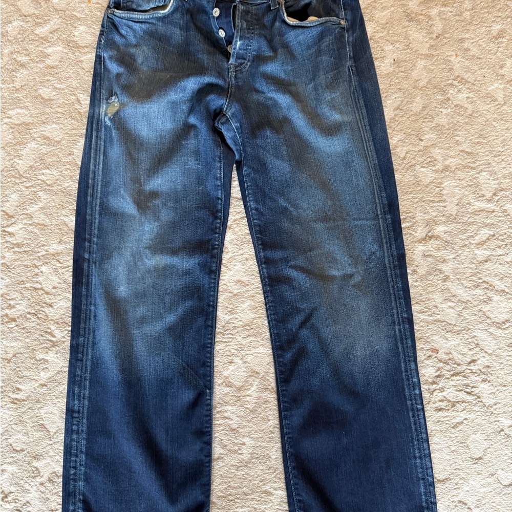 7 For All Mankind Dark Blue Relaxed Jeans